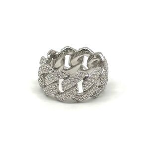 925 Silver, 2.6CTW Moissanite Miami Cuban Ring